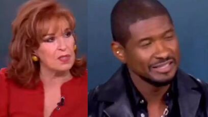 Joy Behar looks mad that Usher won't take the Kamala bait
