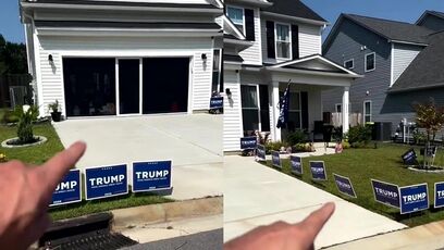 HOA snitch suffers meltdown over Trump signs