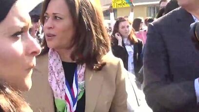 Kamala Harris shouted "Down with Deportation" at a 2018 parade with Jussie Smollett