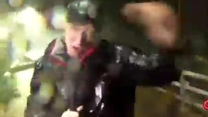 Anderson Cooper hit in face during hurricane news video