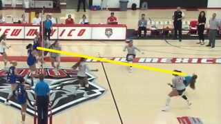 Female volleyball player SPIKED IN FACE by BIO-MALE