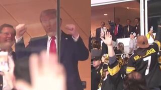 USA chants break out during Steelers game