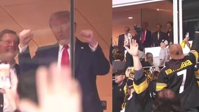 USA chants break out during Steelers game