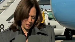 Kamala repeats hyped up media story about Trump and Liz Cheney