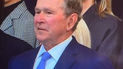 George Bush looks like he took an edible