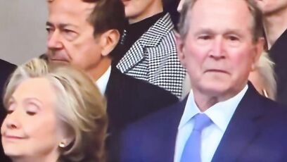 George Bush looks like he took an edible