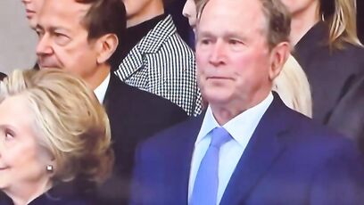 George Bush looks like he took an edible