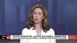 Sen. Eichorn arrested yesterday on suspicion of soliciting a minor for prostitution