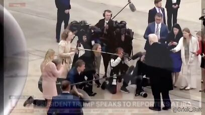 Which reporter hit Trump in the face?