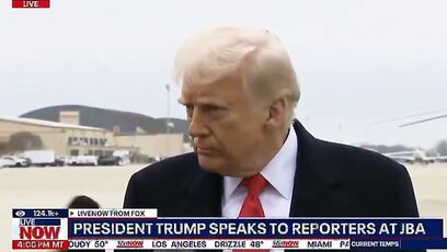 Reporter HITS Trump with a microphone