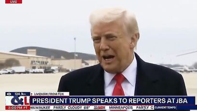 Reporter HITS Trump with a microphone