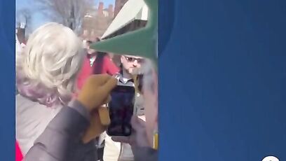 Video emerges of JD Vance and pro-Ukraine protesters