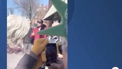Video emerges of JD Vance and pro-Ukraine protesters