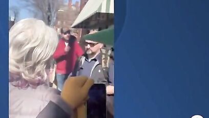Video emerges of JD Vance and pro-Ukraine protesters