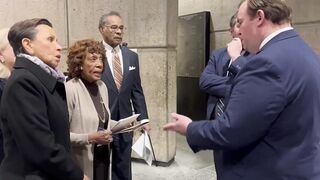Half-Dead Looking Maxine Waters tried barging in to hand-deliver anti-DOGE letter to HUDSEC Turner