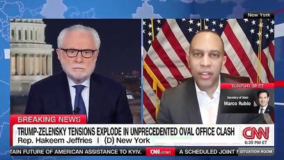 Hakeem Jeffries LIES about Trump on CNN - and it couldn't be more wrong