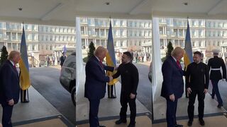 Wow look, you're all dressed up today - Trump greets Zelenskyy