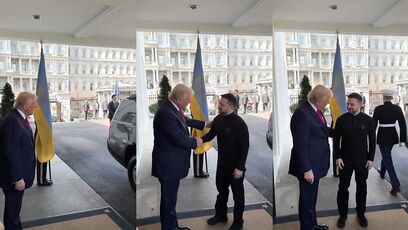 Wow look, you're all dressed up today - Trump greets Zelenskyy