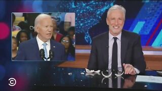 Jon Stewart has temper tantrum, cuts himself on live TV
