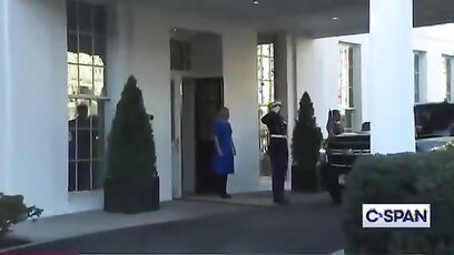 Macron arrived at the White House and Trump didn’t come out to greet him