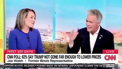 Joe Walsh looks empty inside as he repeats bogus false narrative about Trump