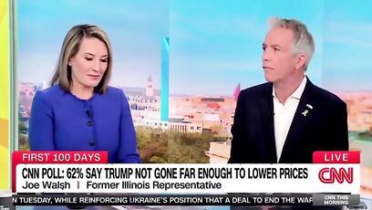 Joe Walsh looks empty inside as he repeats bogus false narrative about Trump