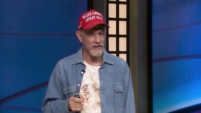 Tom Hanks flopped on SNL as a Trump supporter in a MAGA hat