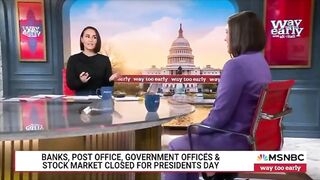 Lady on MSNBC wants to cancel Presidents Day