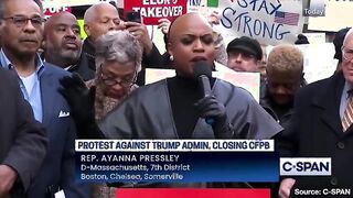 Ayanna Pressley says Democrats will work with anyone who will censor the American people
