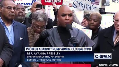 Ayanna Pressley says Democrats will work with anyone who will censor the American people