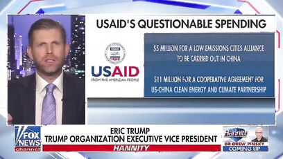 'People need to go to JAIL for some of this reckless spending'- Eric Trump