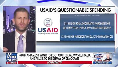 'People need to go to JAIL for some of this reckless spending'- Eric Trump