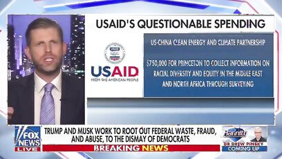 'People need to go to JAIL for some of this reckless spending'- Eric Trump