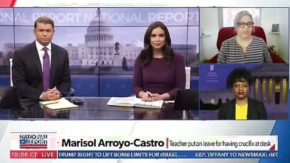 Teacher suspended for refusing to remove crucifix files lawsuit