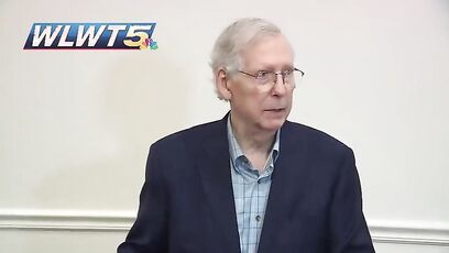 Mitch McConnell fell twice, then spotted in a wheelchair