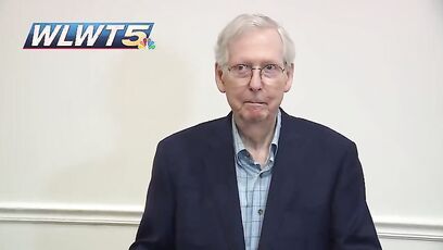 Mitch McConnell fell twice, then spotted in a wheelchair