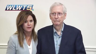 Mitch McConnell fell twice, then spotted in a wheelchair