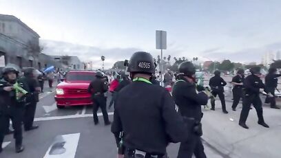 Anti-deportation protest turns violent in LA