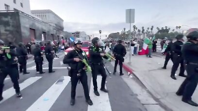 Anti-deportation protest turns violent in LA