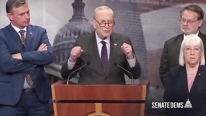 Chuck Schumer awkwardly says 'People are aroused. I haven't seen people so aroused in a very, very long time'