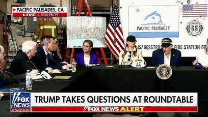 'in all fairness. We like water to put out fires. It's really quite efficient' - Trump to Democrat Rep.