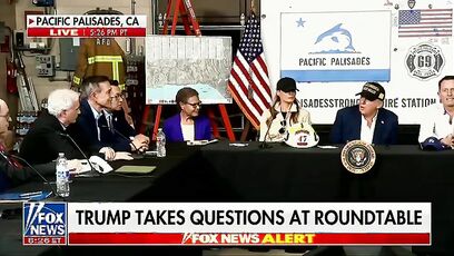 'in all fairness. We like water to put out fires. It's really quite efficient' - Trump to Democrat Rep.