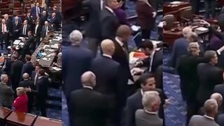 Mitch McConnell spotted with Dems after voting NO on Pete Hegseth