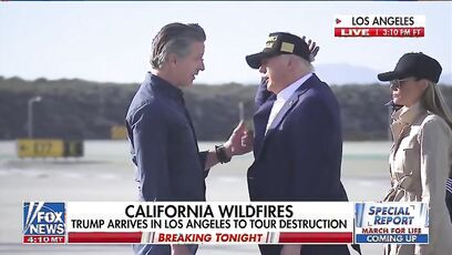 Trump and Newsom meet, exchange words