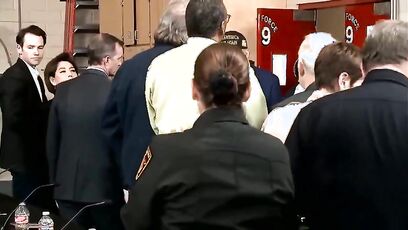 LAFD reacts when Trump walks in