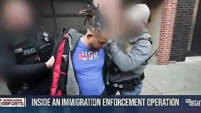 Video shows an ICE raid of illegal migrants in Boston