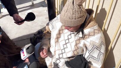 'Fake News' Media shows migrant woman crying when CBP One app goes down