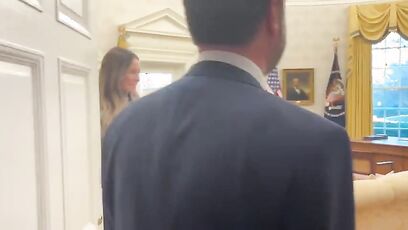 Mike Johnson records JD Vance's first time in Oval Office