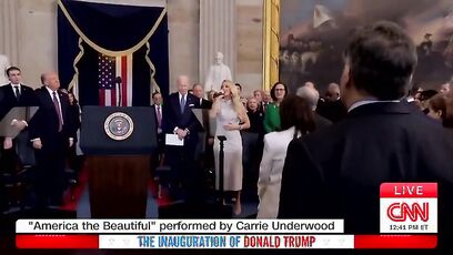 Carrie Underwood sings 'America the Beautiful' acapella when music didn't kick in