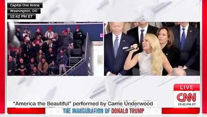 Carrie Underwood sings 'America the Beautiful' acapella when music didn't kick in